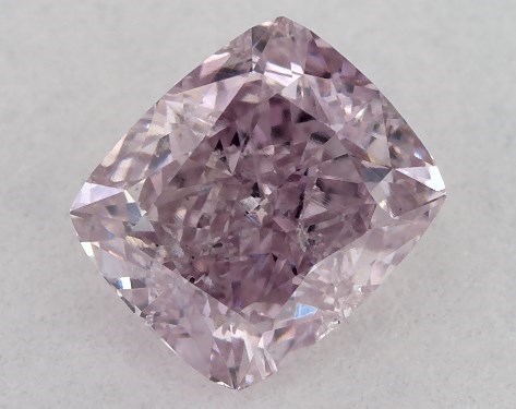 GIA 0.50 Carat Fancy Pink Purple-SI2 Cushion Modified Cut Diamond